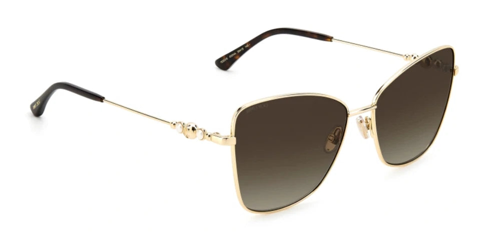 Jimmy Choo 0TESO-S-000HA-59 Gold Cat Eye SUNGLASSES 0mm Sunglasses