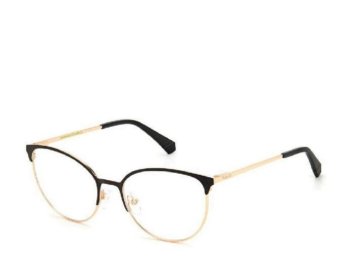 Polaroid PLDD443-2M2-56 Black Gold Rectangle Eyeglasses 56mm Eyeglasses