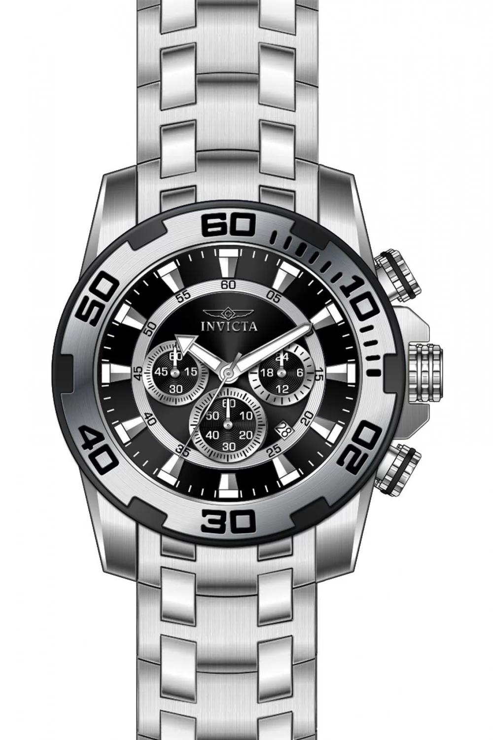 Invicta 22318 22318 Watch - Black Dial Stainless Steel Band