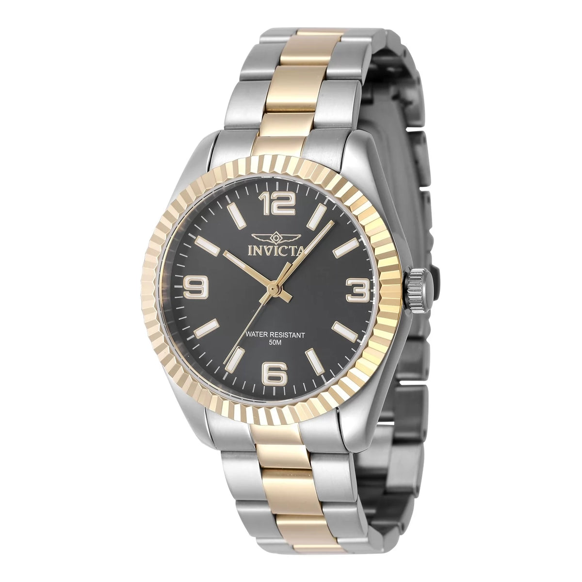 Invicta 47468 Quartz Watch Black Dial Stainless Steel 50mm Lady