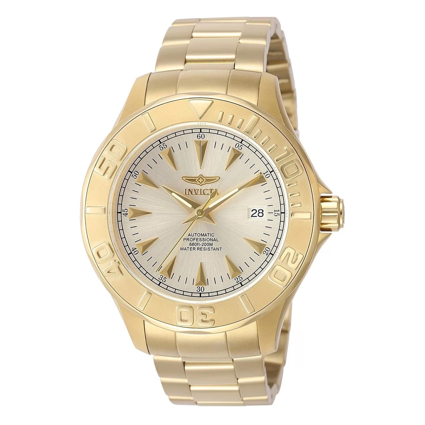 Invicta 7039 7039 Watch - Gold Dial Stainless Steel Band