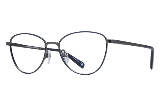 Benetton BEO3004-639 eyeglasses in navy frame with clear lenses