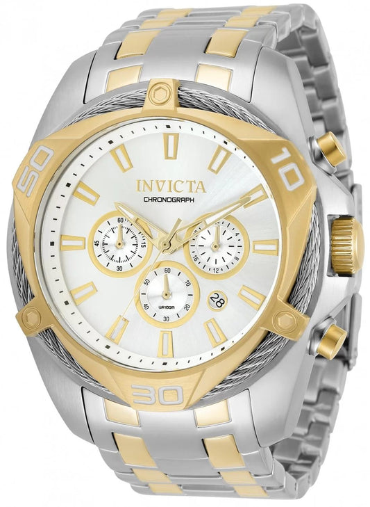 Invicta 34126 watch with silver dial and stainless steel band