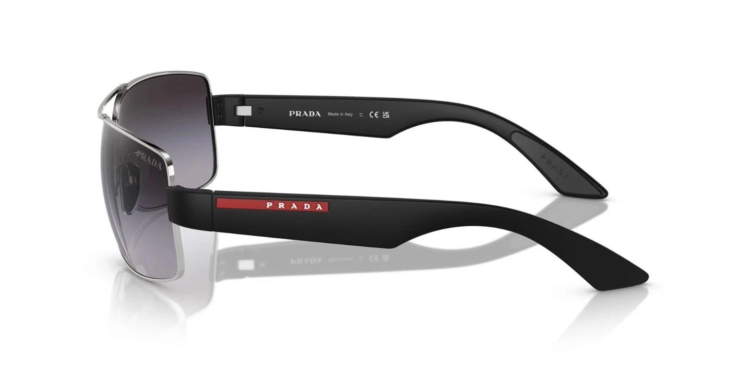 Prada PS50ZS-1BC09U-65 sunglasses in silver frame with gray lenses