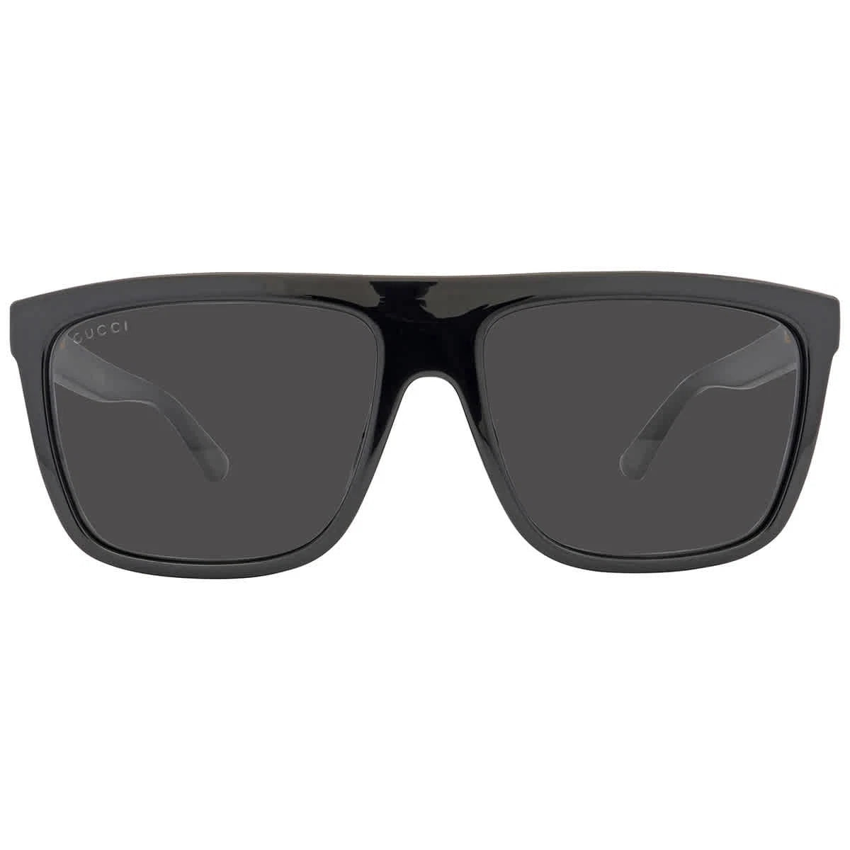 Gucci GG0748S-001 Black Rectangular Sunglasses 59mm Sunglasses