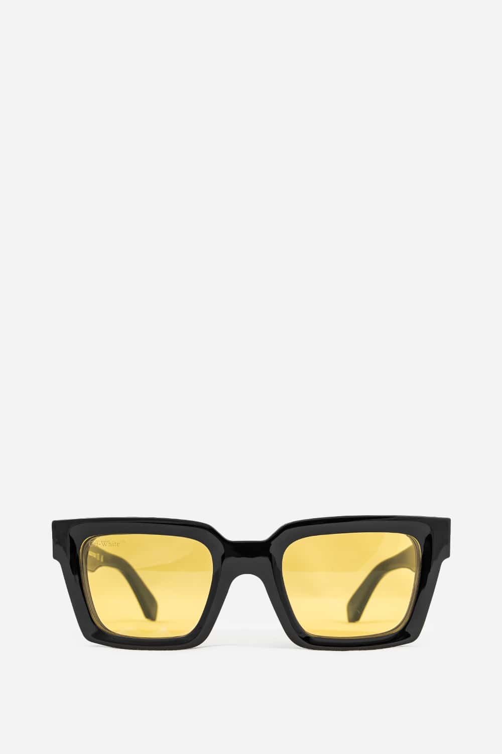 OFF-WHITE Clip On Black Yellow 0mm New Sunglasses