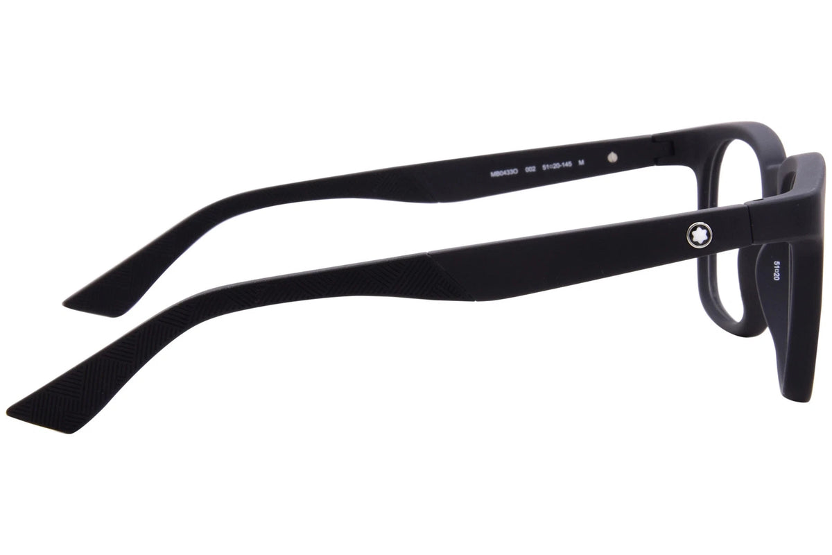 Mont Blanc MB0433o-002 Black Square Eyeglasses 51mm