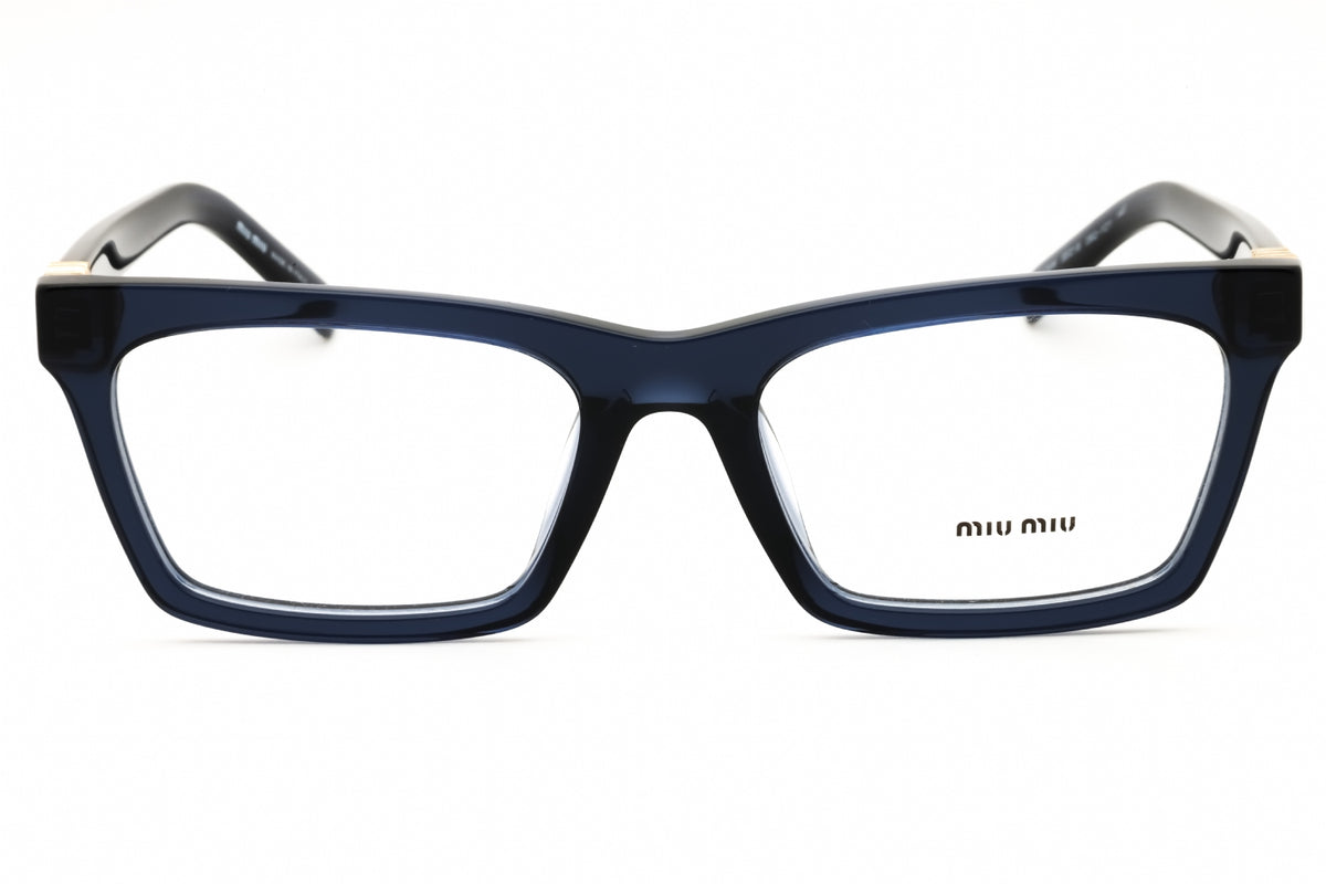 Miu Miu 0MU 04WV-08Q101 Blue Transparent Rectangular Eyeglasses 55mm Eyeglasses