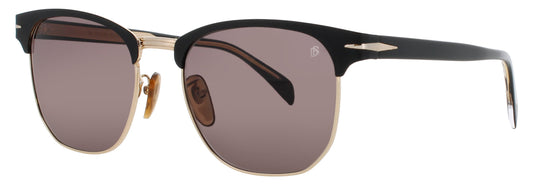 David Beckham DB-7057/F/S-I46/IR MATTE BLACK / GOLD  Men's Sunglasses 56mm