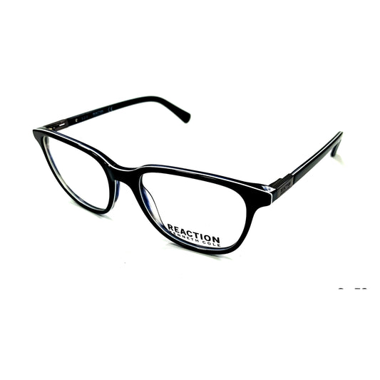 Kenneth Cole Reaction KC0876-005-53 eyeglasses in black frame with clear lenses