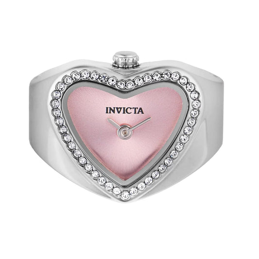 Invicta 49571 watch with pink dial and stainless steel band