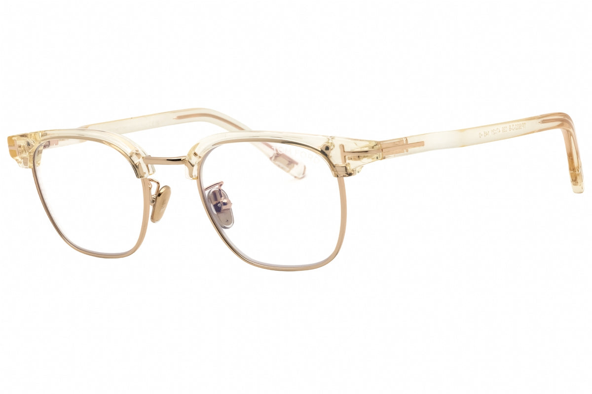 Tom Ford FT5932-D-B-39 shiny yellow Rectangular Eyeglasses 47mm Eyeglasses