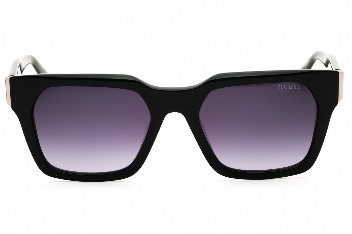Guess GU00172-01B Shiny Black Rectangular Sunglasses 53mm Sunglasses
