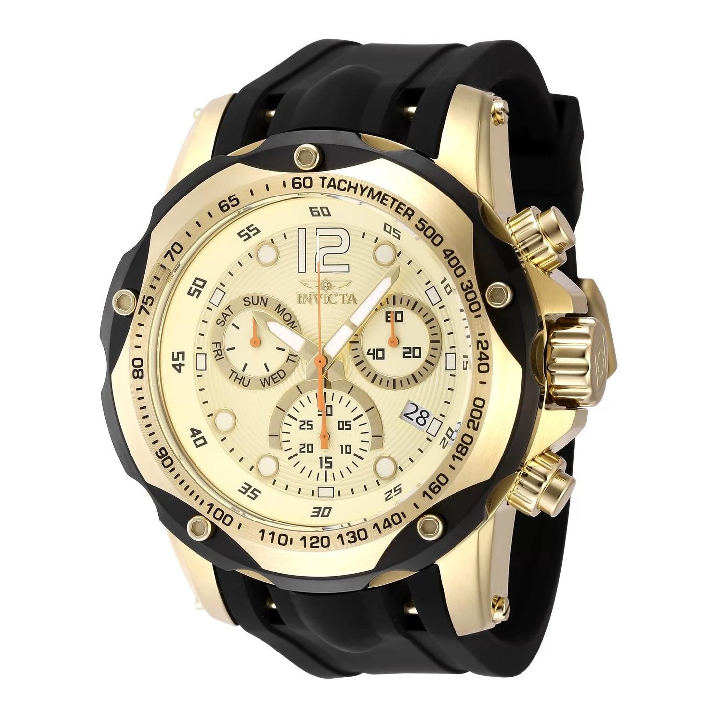 Invicta 48910 48910 Watch - Gold Dial Silicone Band