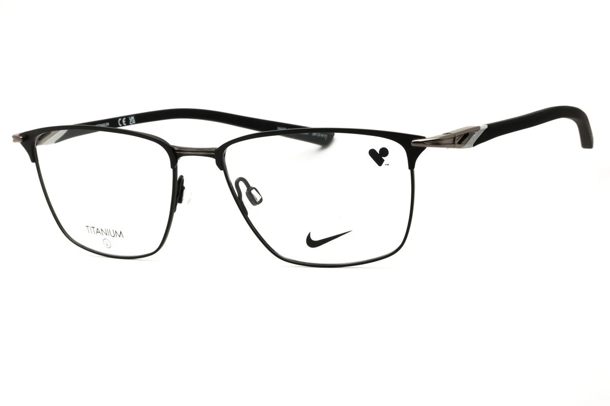 Nike NK6066N 001 Black Rectangle Eyeglasses 56mm Eyeglasses