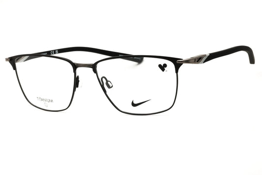 Nike NK6066N 001 Black Rectangle Eyeglasses 56mm Eyeglasses