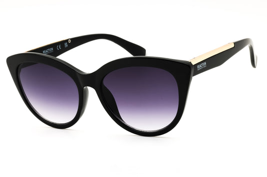 Kenneth Cole Reaction KC1373-01B shiny black Cat eye Sunglasses 53mm Sunglasses