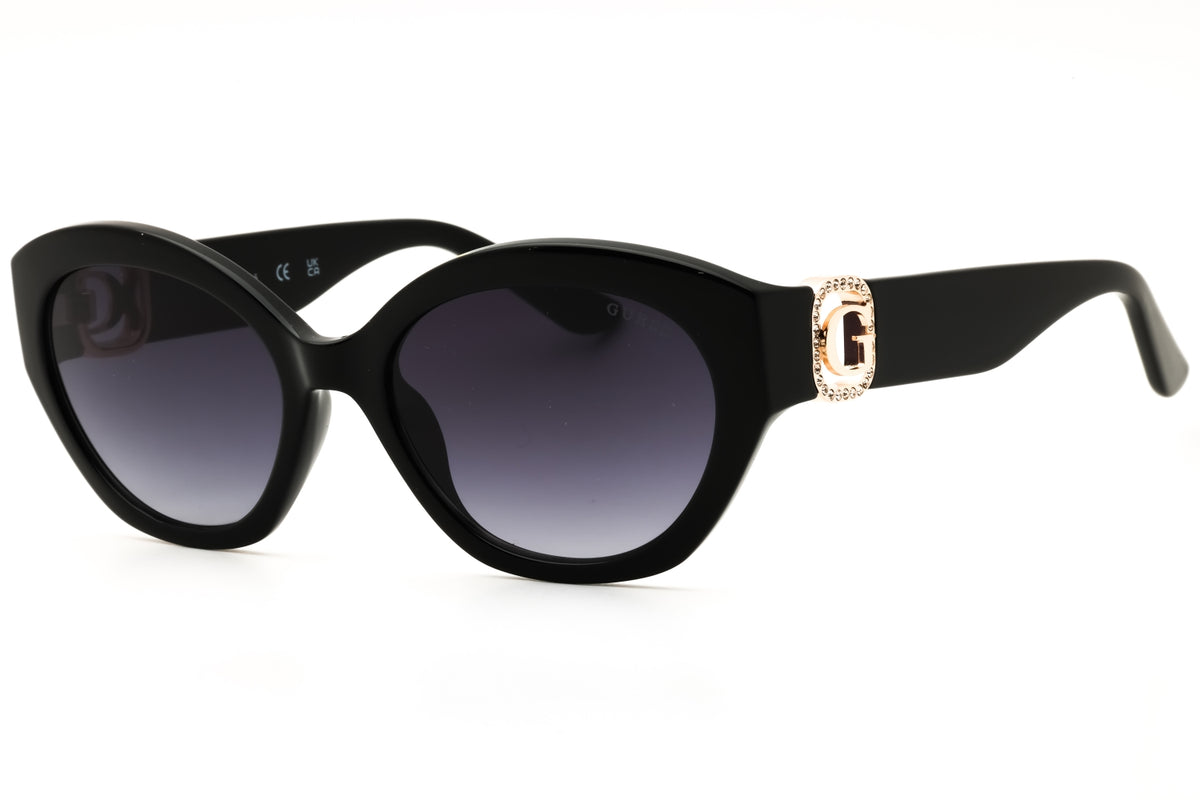 Guess GU00104-01B shiny black Oval Sunglasses 56mm Sunglasses