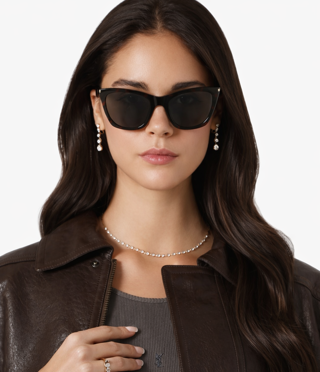 Yves Saint Laurent SL-214-KATE-THIN-002 55mm New Sunglasses