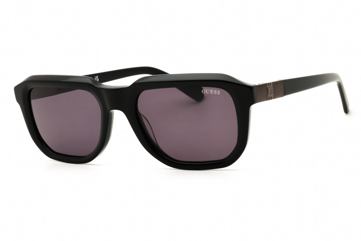 Guess GU00278-01A Shiny Black Oval Sunglasses 53mm Sunglasses