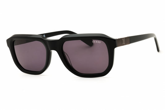 Guess GU00278-01A Shiny Black Oval Sunglasses 53mm Sunglasses