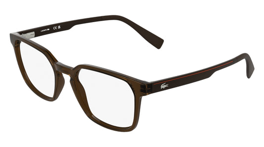 Lacoste L4006-210-53 TRANPARENT BROWN Rectangle Eyeglasses 53mm Eyeglasses