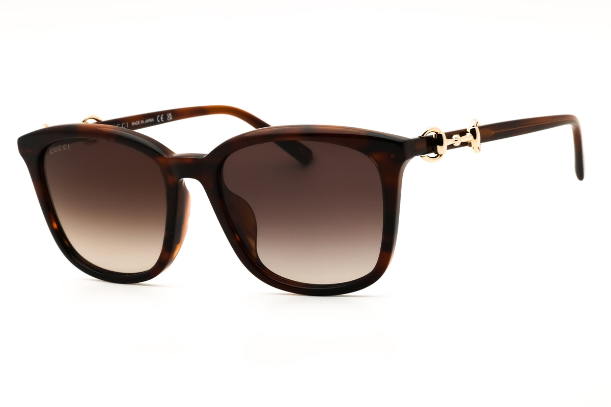 Gucci GG2057SK-002 Shiny brown Rectangular Sunglasses 56mm Sunglasses