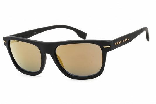 Hugo Boss BOSS 1322/S-00NZ Gold Black Rectangular Sunglasses 55mm