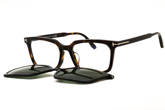 Tom Ford FT6153-D-B-052 dark havana Rectangular Eyeglasses 57mm Eyeglasses