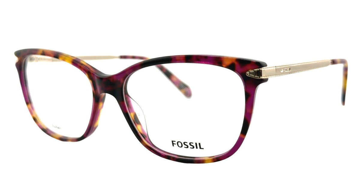 Fossil FOS-7150-2TM-55 Havana Rectangle Eyeglasses 55mm Eyeglasses