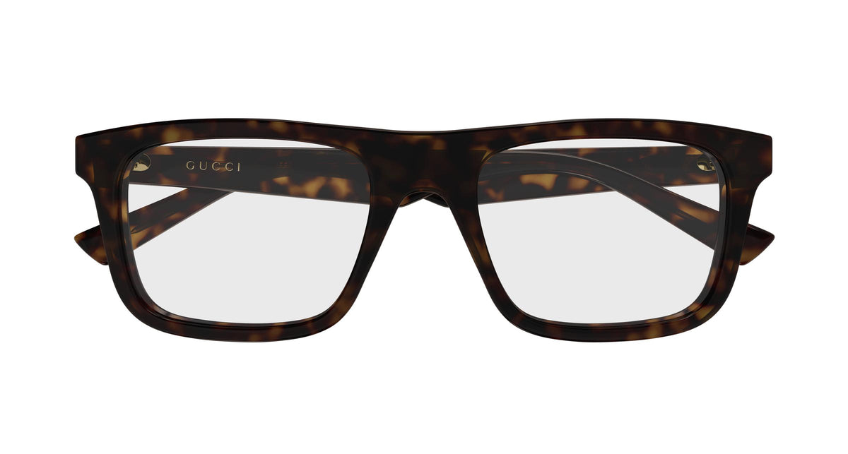 Gucci GG2184o-002 eyeglasses in havana frame with clear lenses