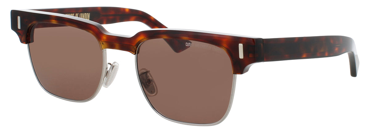 Cutler And Gross CGSN-1332-53-02 DARK TURTLE  Unisex Sunglasses 53mm Sunglasses