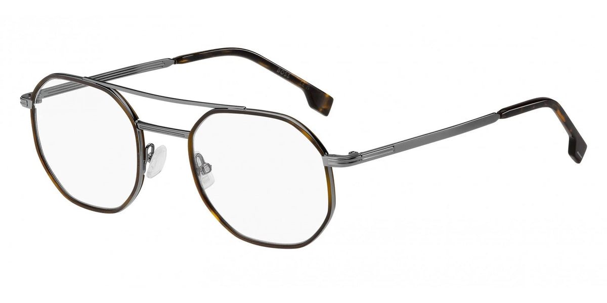 Hugo Boss BOSS1632-EKP-50 Dark Ruthenium Havana Rectangle Eyeglasses 50mm Eyeglasses