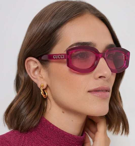 Gucci GG1719S-004-51 sunglasses in pink frame with violet lenses