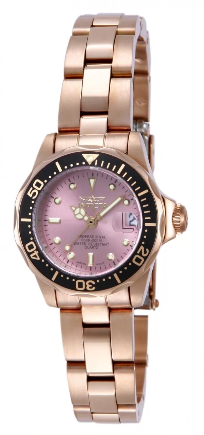 Invicta 14100 14100 Watch - Pink Dial Stainless Steel Band