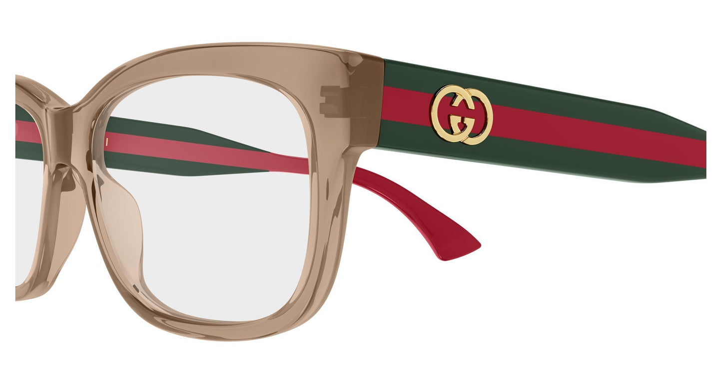 Gucci GG0278oN-015 eyeglasses in green frame with clear lenses
