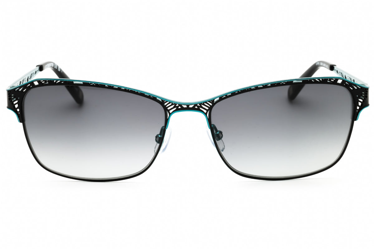 Liz Claiborne L 577/S-0ETJ 9O BLACK TEA Rectangular Sunglasses 56mm Sunglasses