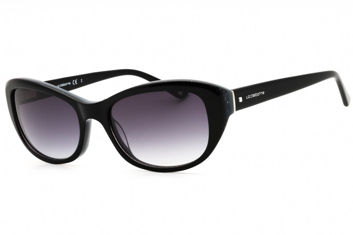 Liz Claiborne L 561S-0DV1 00 Black Lurex (F8 gray gradient lens) Cat eye Sunglasses 51mm Sunglasses