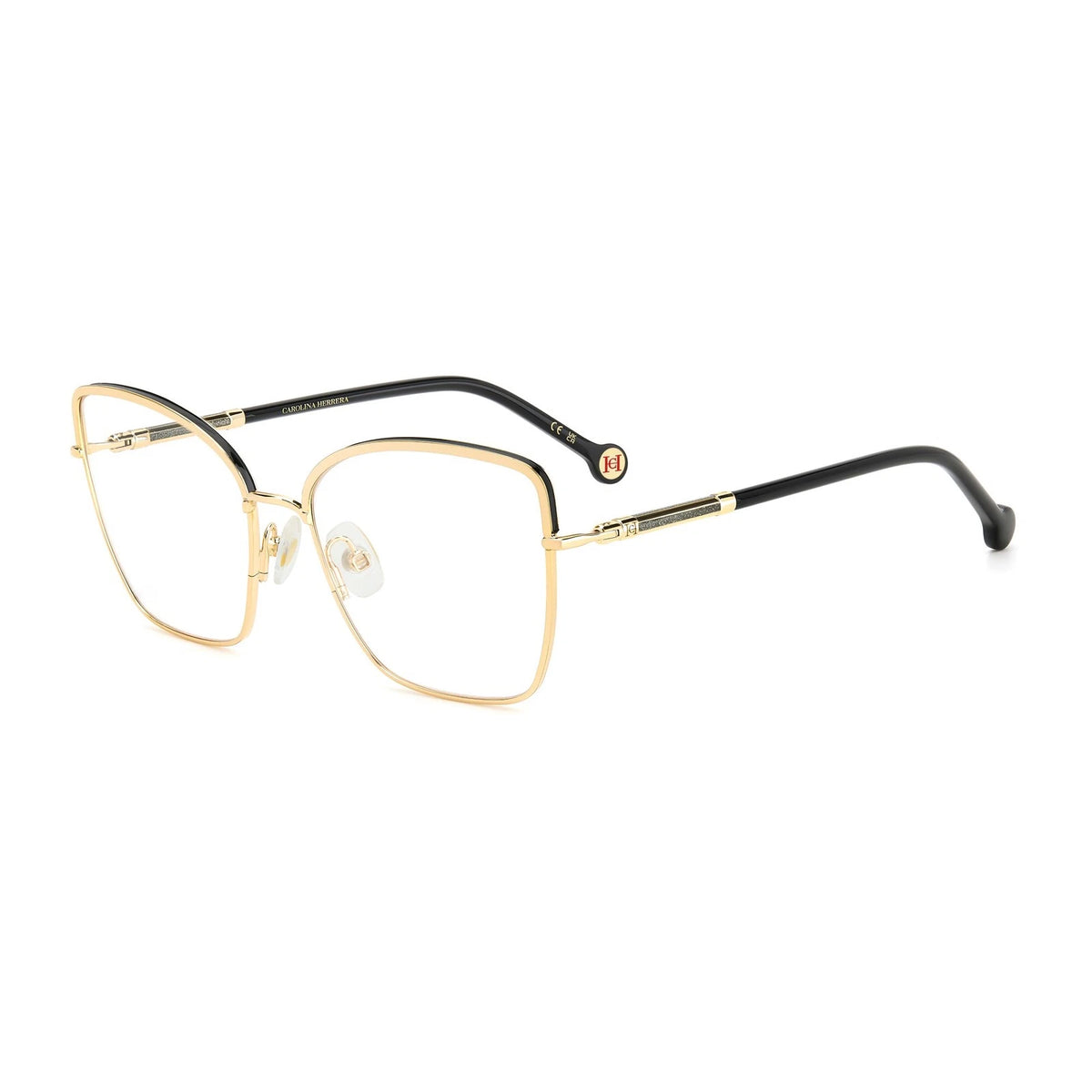 Carolina Herrera HER0234-RHL-56 Gold Black Rectangle Eyeglasses 56mm Eyeglasses