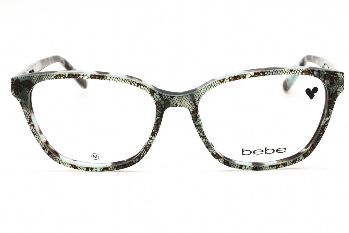 Bebe BB5220-400 TEAL LACE Rectangular Eyeglasses 55mm Eyeglasses