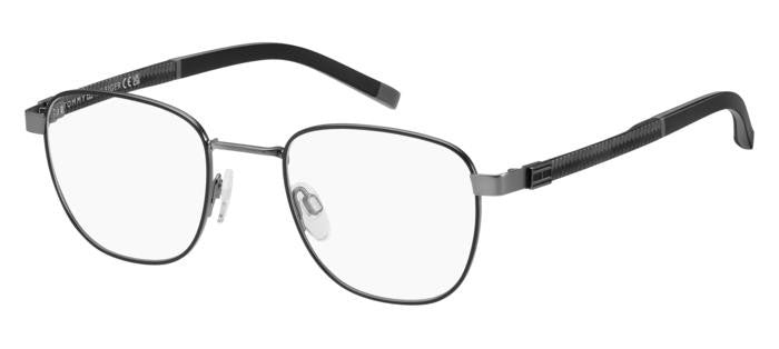 Tommy Hilfiger TH2140-TI7-48 Matte Black Ruthenium Rectangle Eyeglasses 48mm Eyeglasses