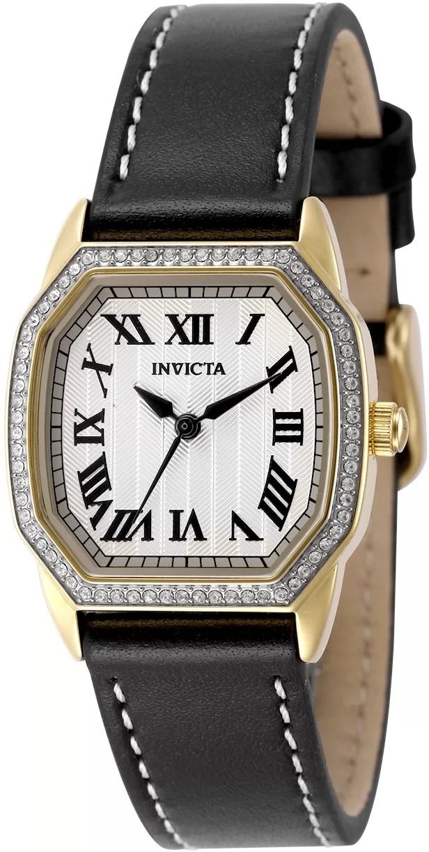 Invicta 50593 50593 Watch - Silver Dial Leather Band