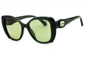 Swarovski SK6051U-104382 Transparent Green Cat Eye Sunglasses 53mm