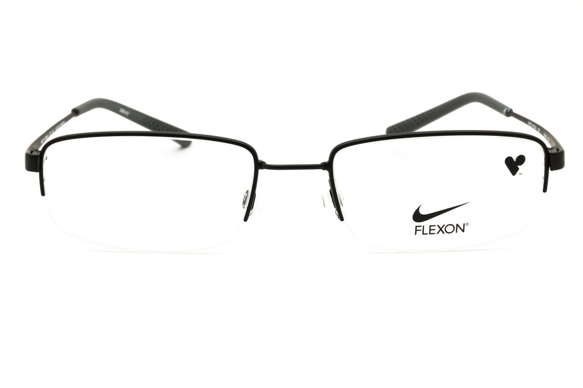 Nike NIKE 4192 N-007 SATIN BLACK CHROME Rectangular Eyeglasses 53mm Eyeglasses