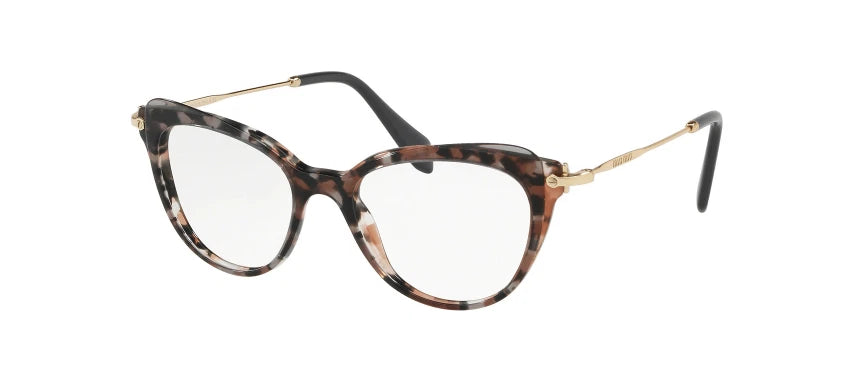 Miu Miu 0MU01QV-1111O1-50 Grey Havana / Cocoa / Transparent Shield EYEGLASSES 50mm Eyeglasses