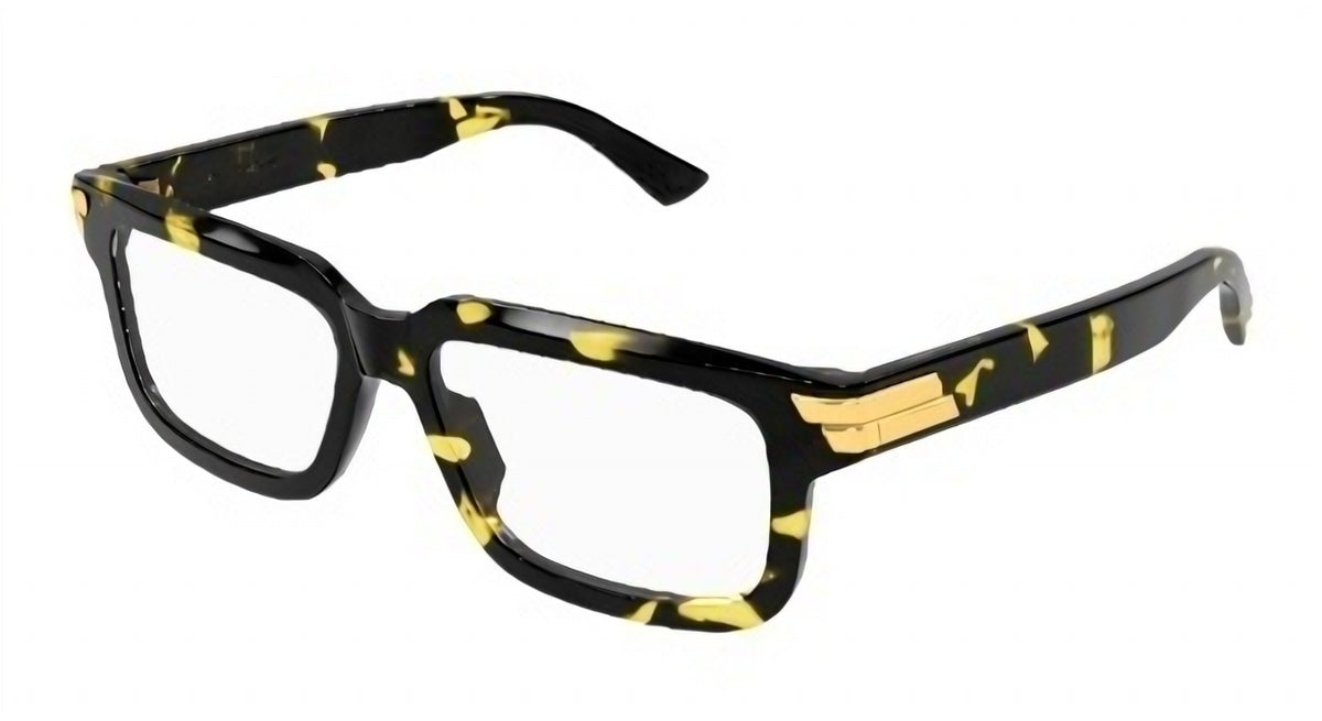 Bottega Veneta BV1490o-007 eyeglasses in havana frame with clear lenses