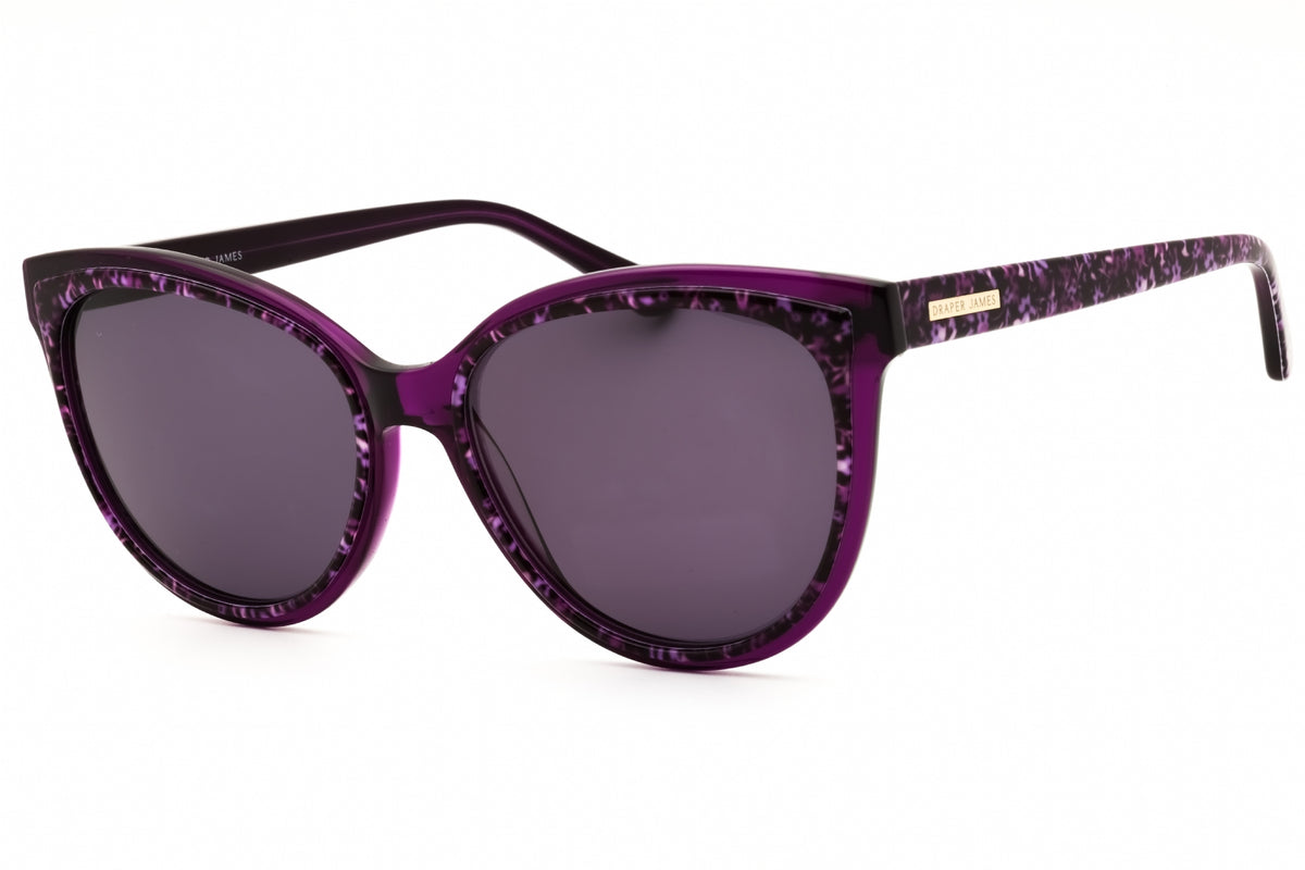 Draper James DJ7053-501 PLUM FLORAL Round Sunglasses 56mm Sunglasses