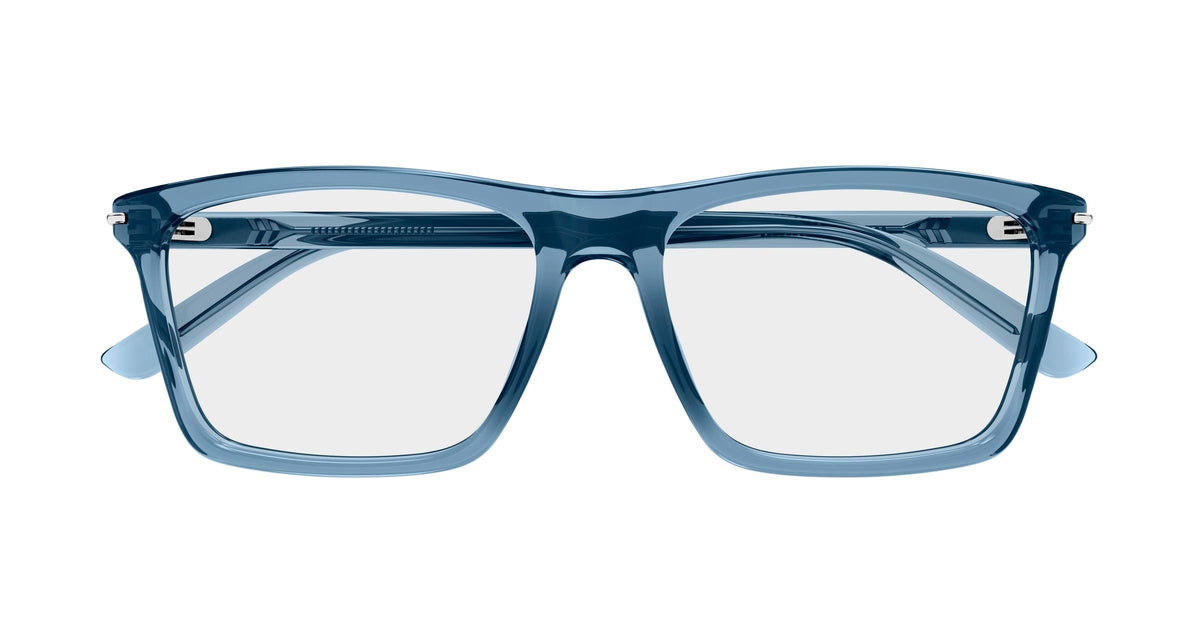 Gucci GG1445O-011 Blue Rectangular Eyeglasses 56mm Eyeglasses