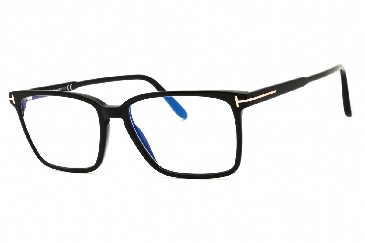 Tom Ford FT5696-B-001 shiny black Rectangular Eyeglasses 54mm Eyeglasses