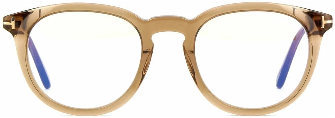 Tom Ford FT5905-B-045 eyeglasses in brown frame with clear lenses